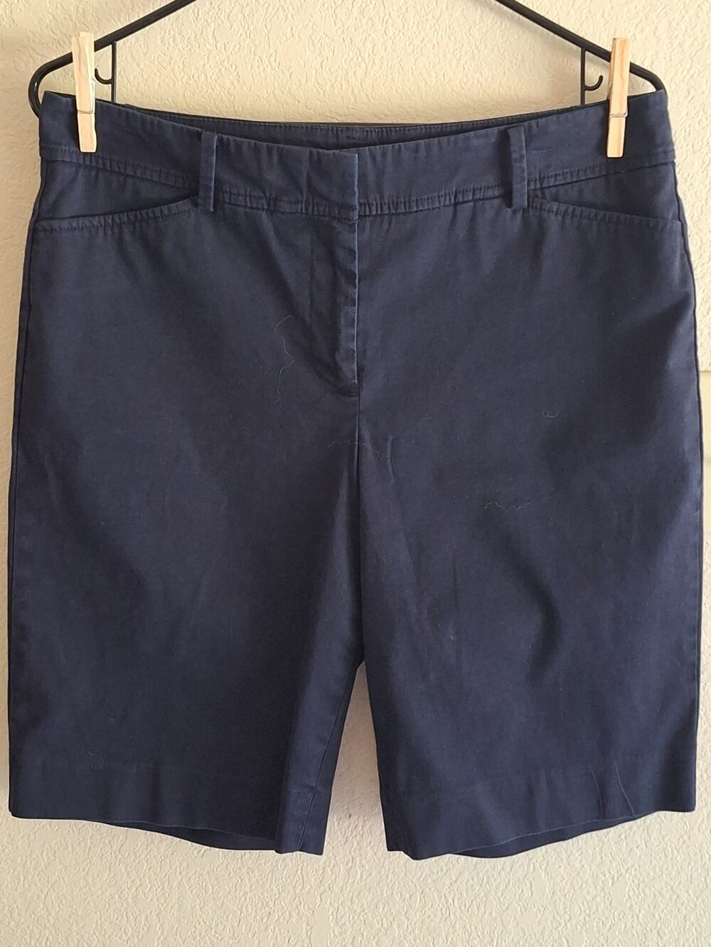 Boys Sz6 Talbots Navy Cotton Bermuda Shorts